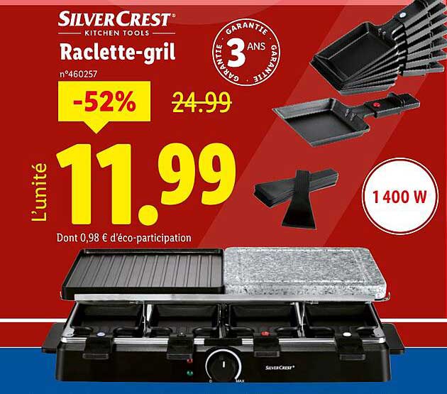 Raclette-gril SILVERCREST