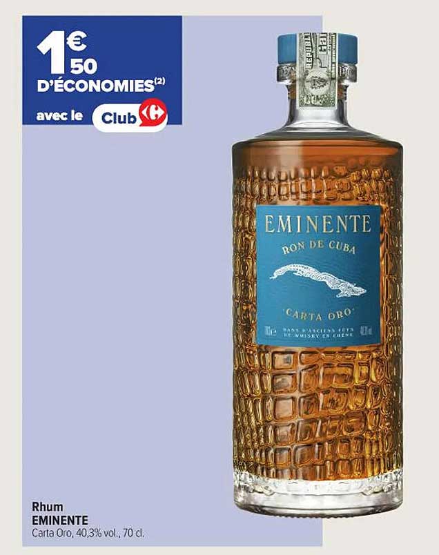 Rhum EMINENTE Carta Oro 70 cl