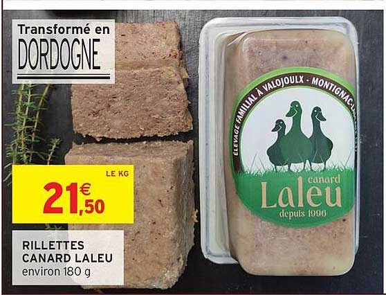 RILLETTES CANARD LALEU