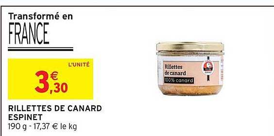 RILLETTES DE CANARD ESPINET