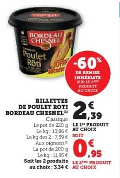 Rillettes de poulet rôti Bordeaux Chesnel