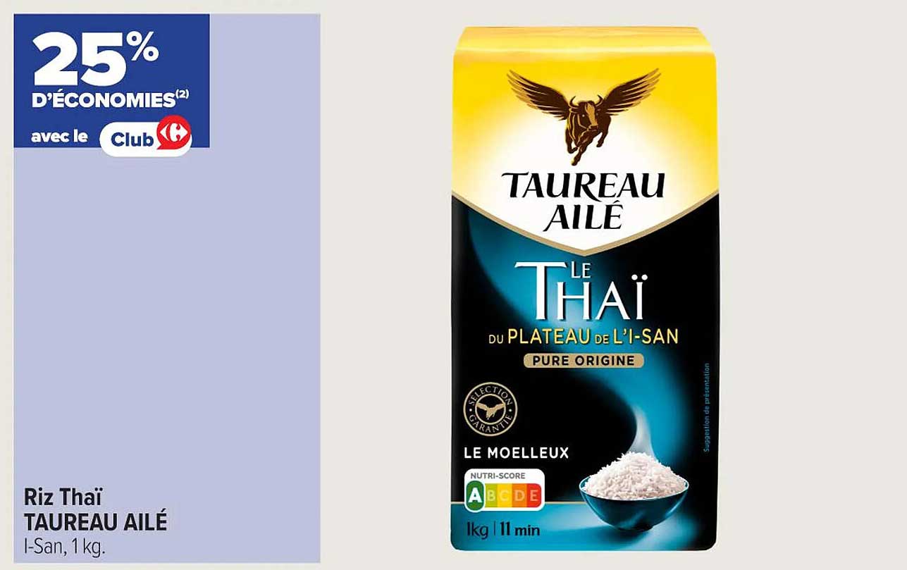 Riz Thaï Taureau Ailé I-San, 1 kg