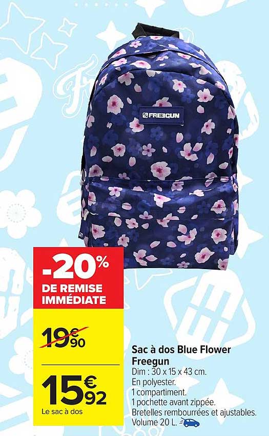 Sac à dos Blue Flower Freegun
