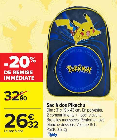 Sac à dos Pikachu
