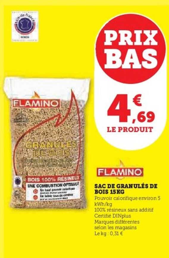 SAC DE GRANULÉS DE BOIS 15KG