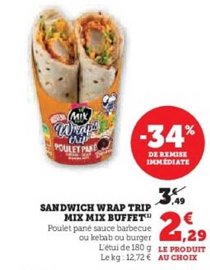 SANDWICH WRAP TRIP MIX MIX BUFFET