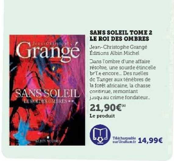SANS SOLEIL TOME 2 LE ROI DES OMBRES