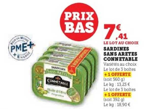 SARDINES SANS ARETES CONNETABLE