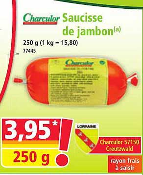 Saucisse de jambon Charcurlor