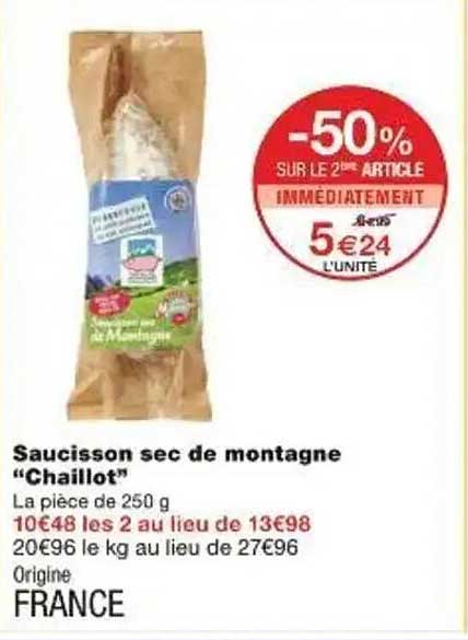 Saucisson sec de montagne "Chaillot"