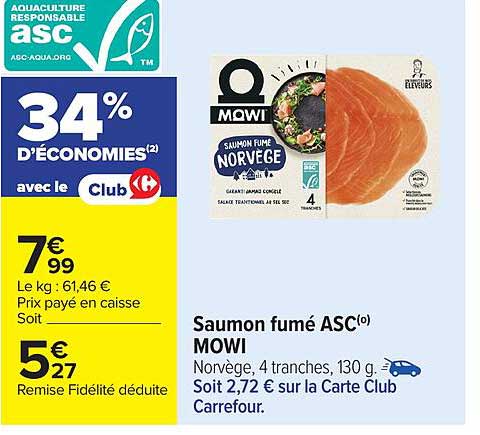 Saumon fumé ASC MOWI