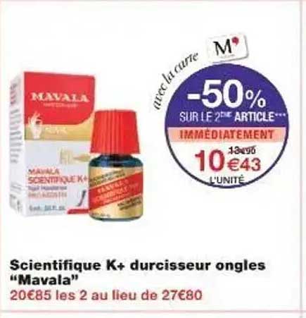 Scientifique K+ durcisseur ongles “Mavala”