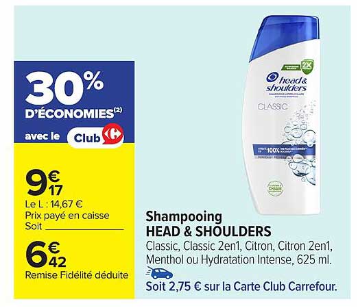 Shampooing HEAD & SHOULDERS