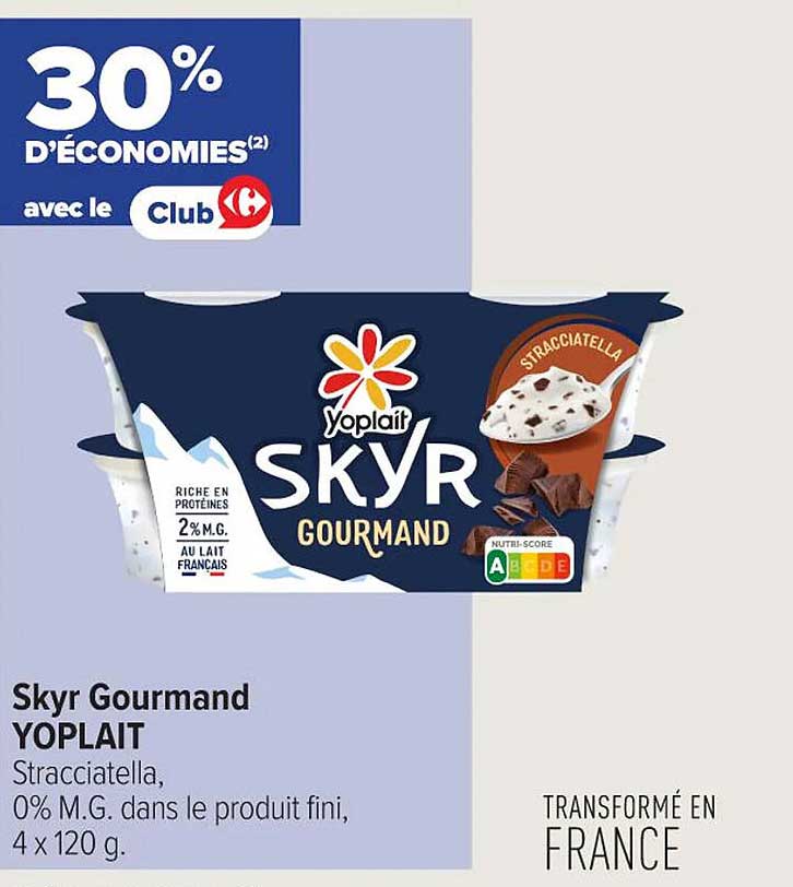 Skyr Gourmand YOPLAIT – Stracciatella