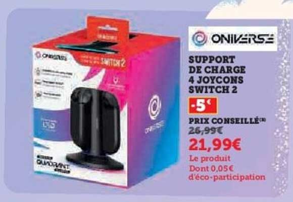 SUPPORT DE CHARGE 4 JOYCONS SWITCH 2