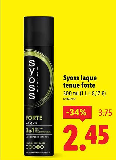 Syoss laque tenue forte