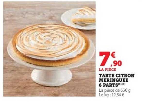 TARTE CITRON MERINGUEE 6 PARTS