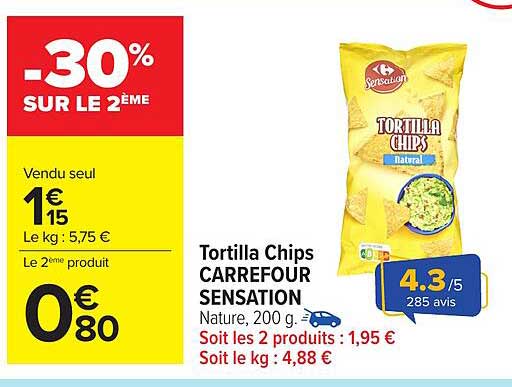Tortilla Chips CARREFOUR SENSATION