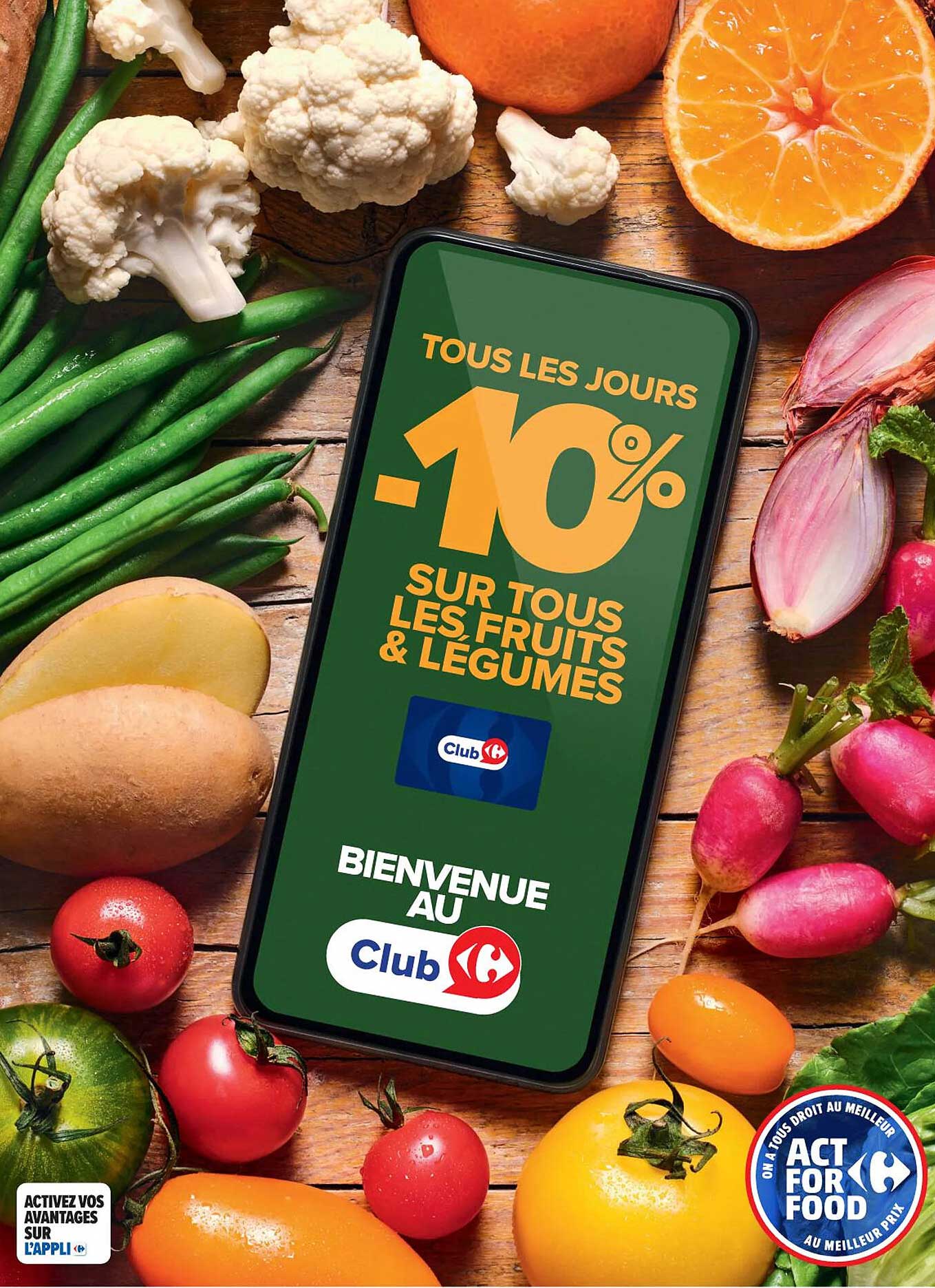 Tous les jours -10% sur tous les fruits & légumes