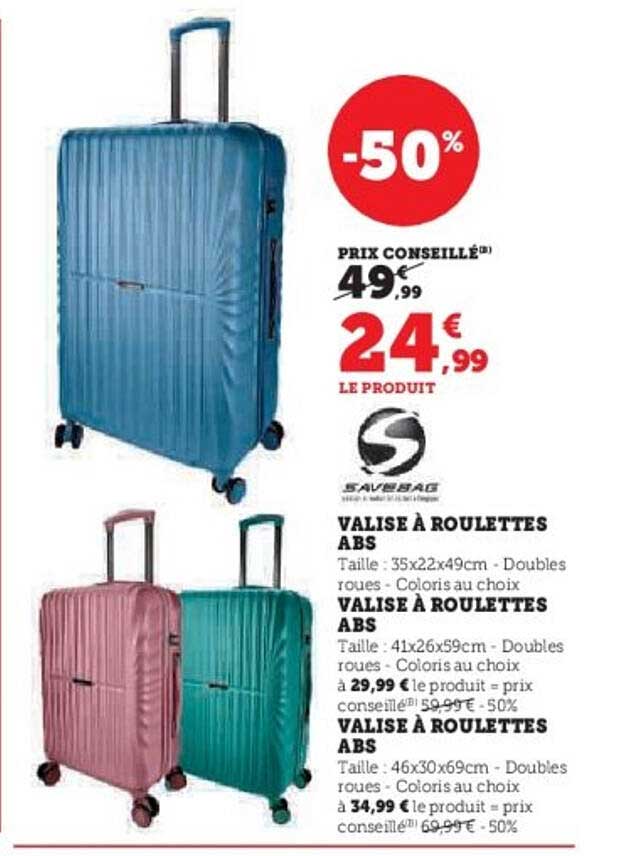 VALISE À ROULETTES ABS