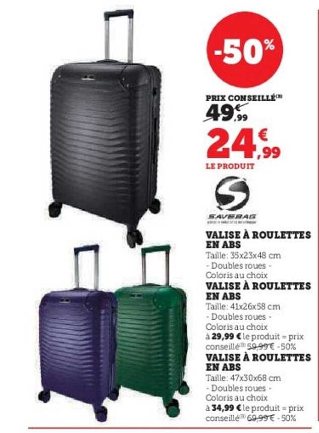 VALISE À ROULETTES EN ABS