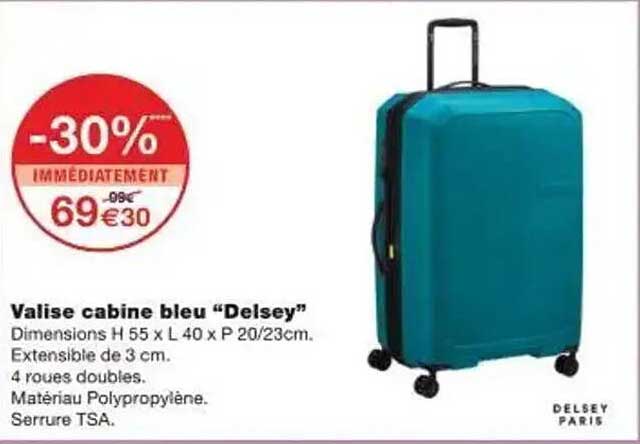 Valise cabine bleu “Delsey”