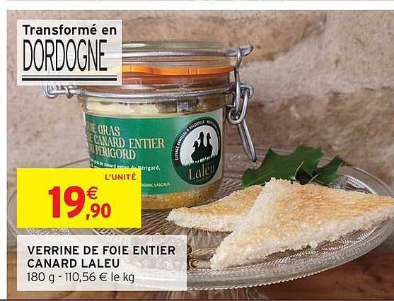 VERRINE DE FOIE ENTIER CANARD LALEU