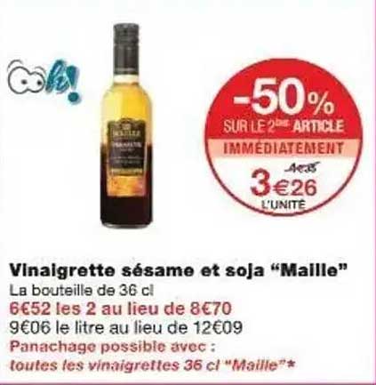 Vinaigrette sésame et soja "Maille"