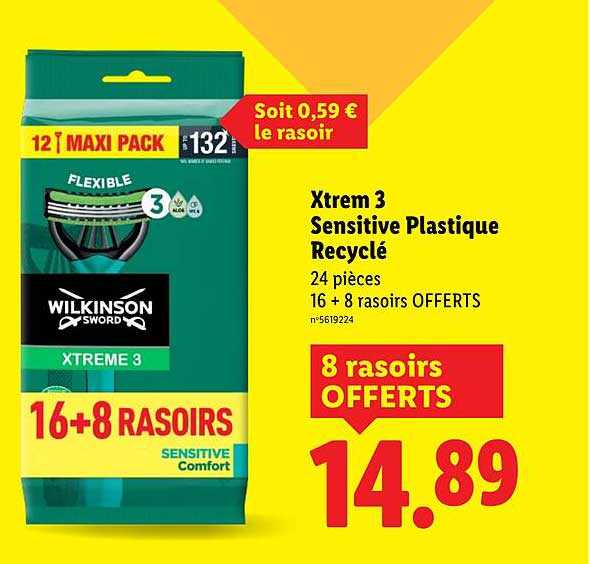 Xtrem 3 Sensitive Plastique Recyclé