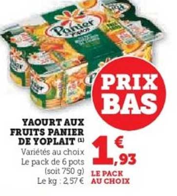 Yaourt aux fruits Panier de Yoplait
