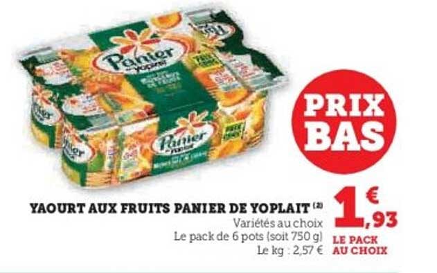 Yaourt aux fruits Panier de Yoplait