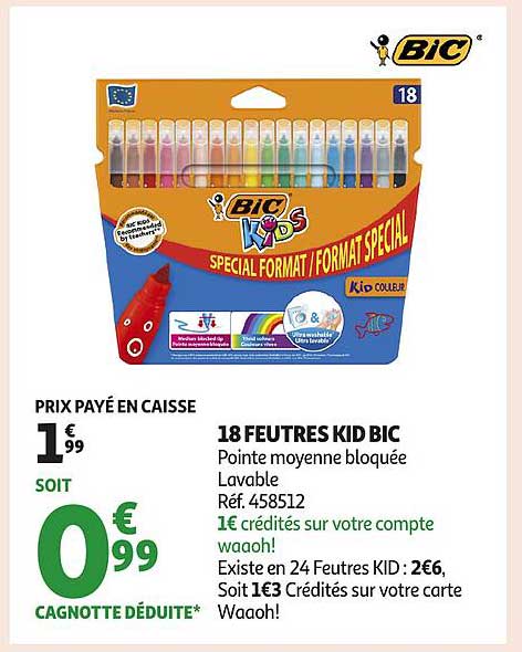 18 FEUTRES KID BIC