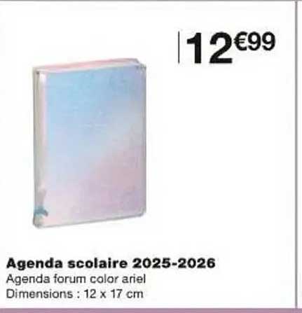 Agenda scolaire 2025-2026