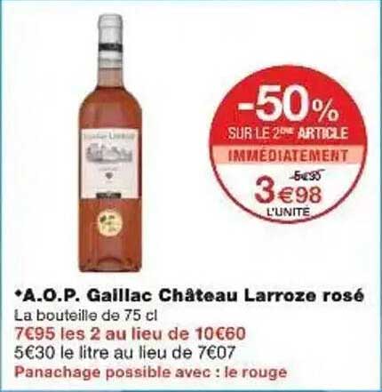 A.O.P. Gaillac Château Larroze rosé
