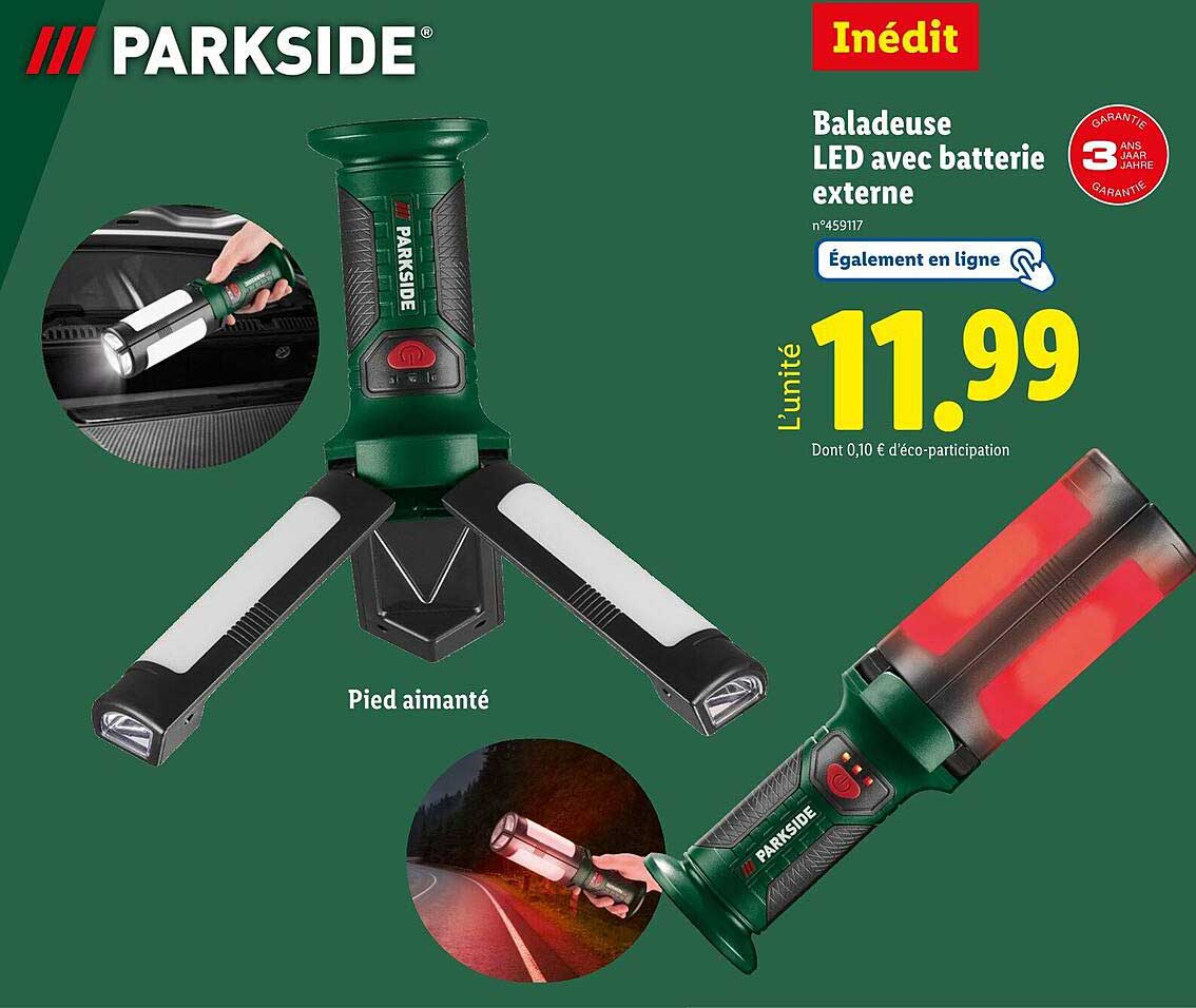 Baladeuse LED avec batterie externe
