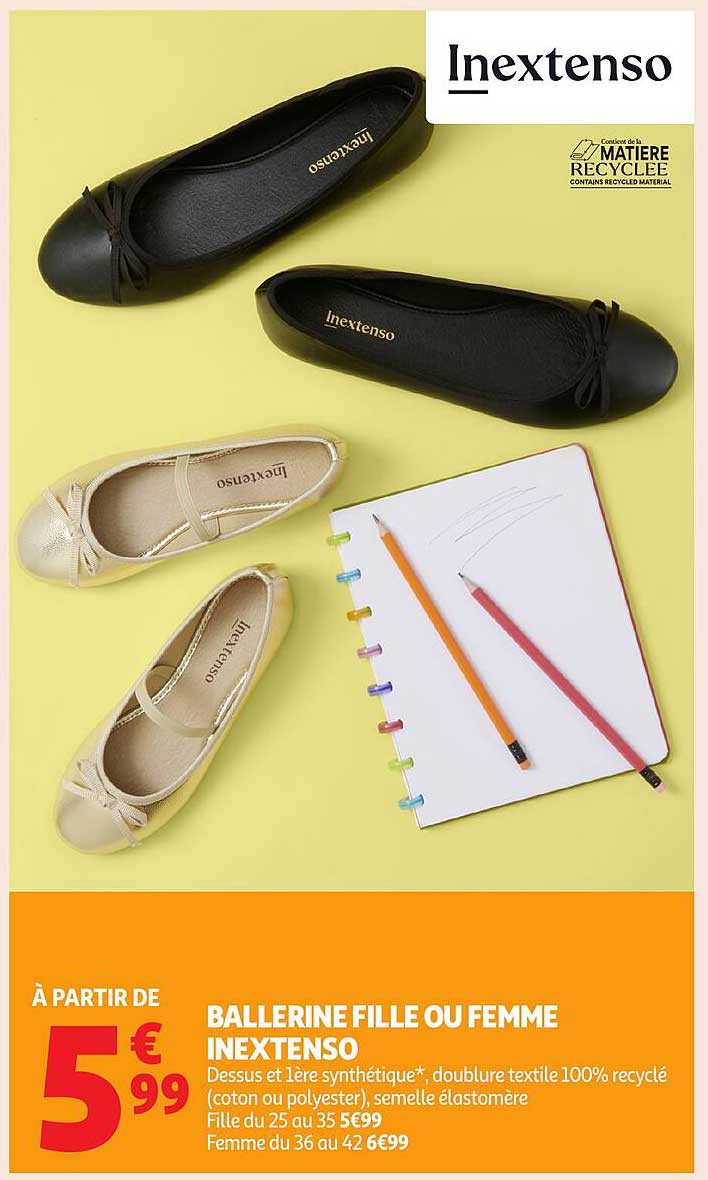 BALLERINE FILLE OU FEMME INEXTENSO