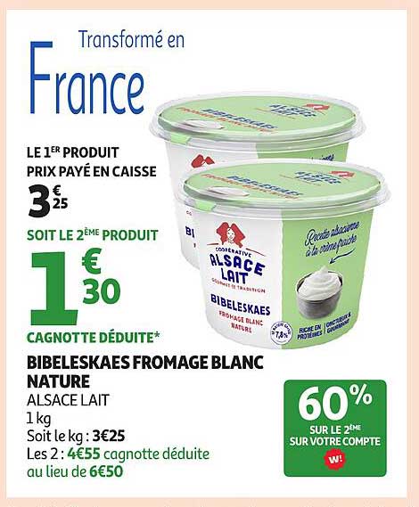 BIBELESKAES FROMAGE BLANC NATURE
