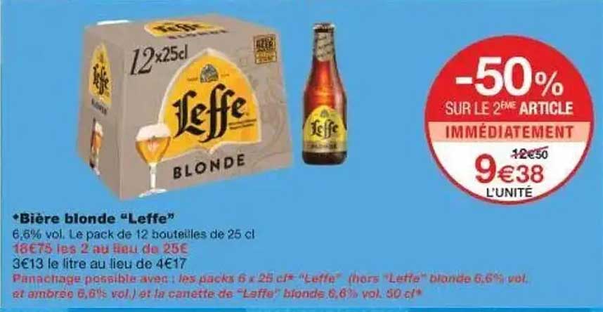 Bière blonde “Leffe”