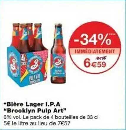 Bière Lager I.P.A "Brooklyn Pulp Art"