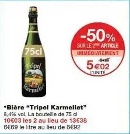 Bières "Tripel Karmellet"