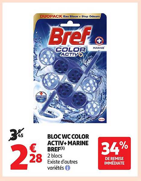 BLOC WC COLOR ACTIV+ MARINE BREF