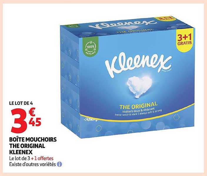BOÎTE MOUCHOIRS THE ORIGINAL KLEENEX