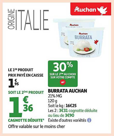 Burrata Auchan