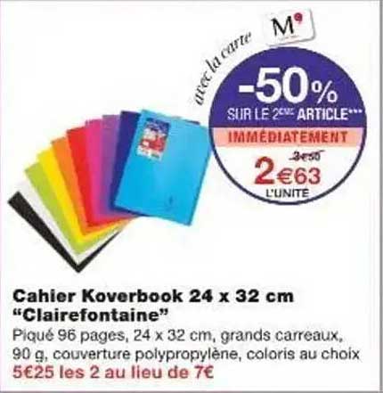 Cahier Koverbook 24 x 32 cm "Clairefontaine"