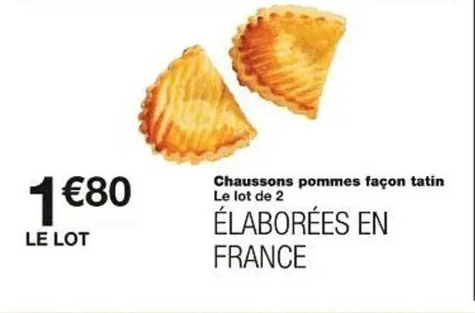 Chaussons pommes façon tatin Le lot de 2