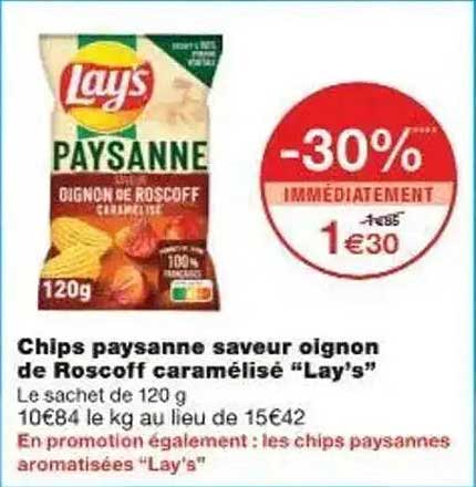 Chips paysanne saveur oignon de Roscoff caramélisé "Lay's"