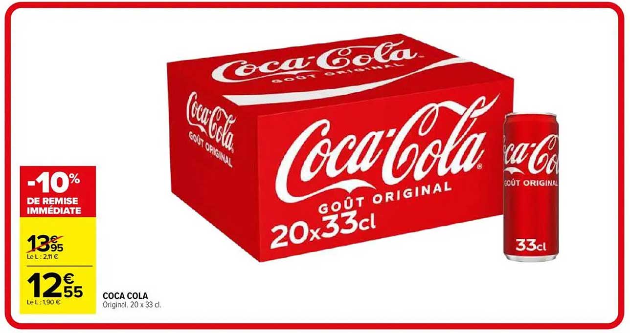 COCA COLA Original. 20 x 33 cl.