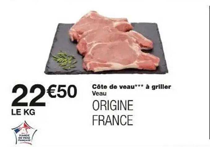 Côte de veau*** à griller
