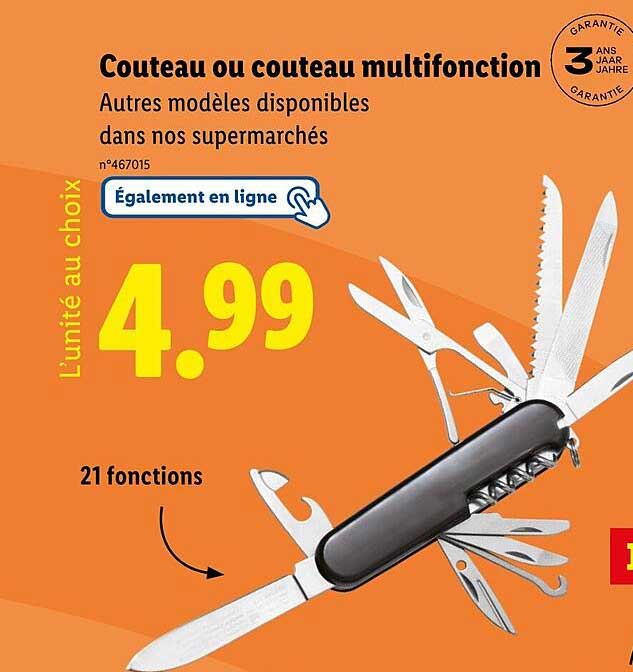 Couteau ou couteau multifonction