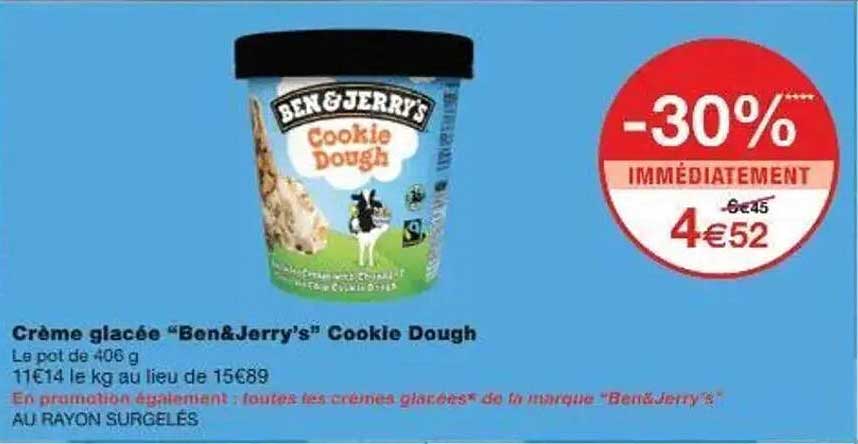Crème glacée "Ben&Jerry’s" Cookie Dough